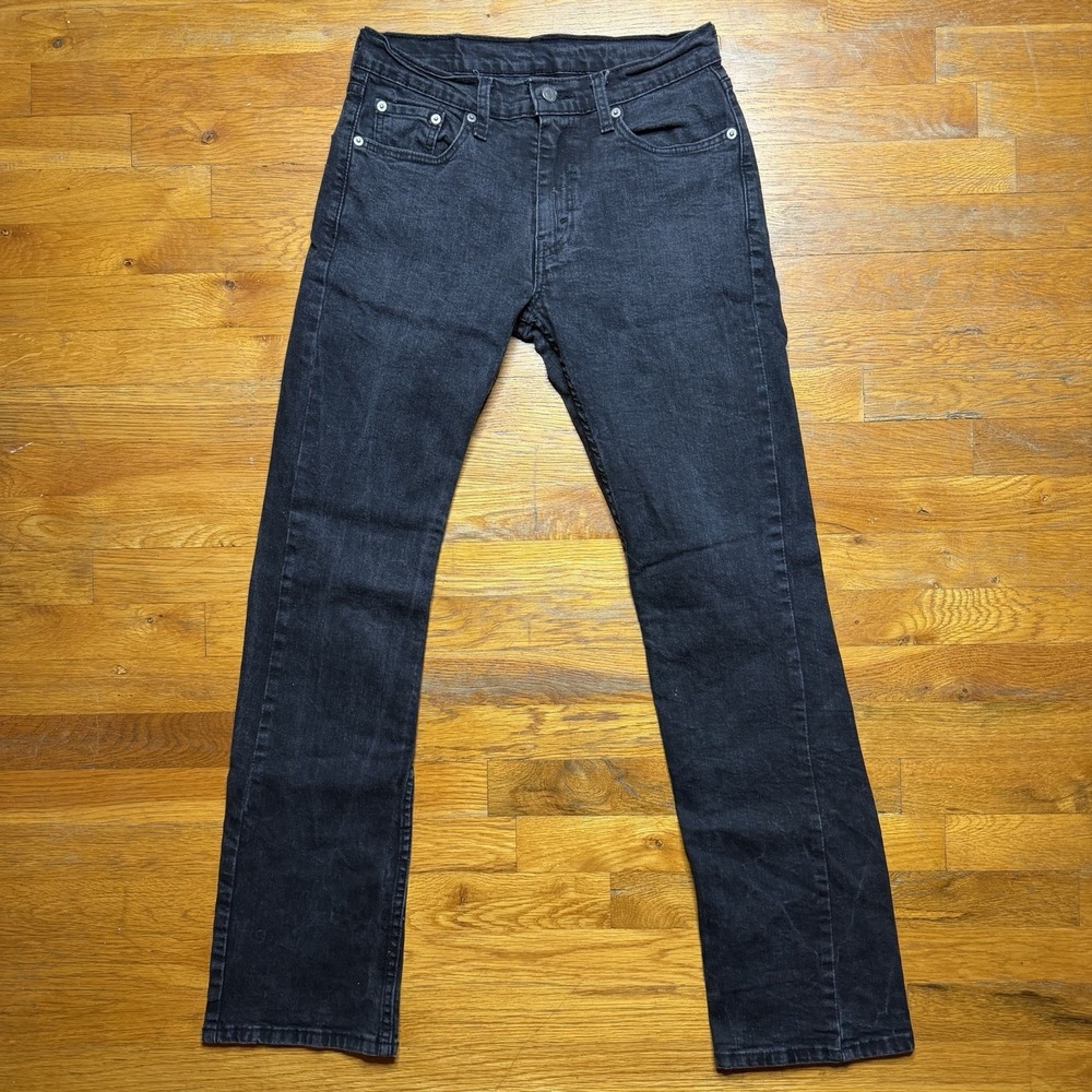 Levis 527 Slim Bootcut Jeans Men W30 L34 Black Stretch Denim Western Cowboy